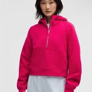Lululemon Scuba Oversized Half Zip Hoodie - Pink Dragonfruit - M/L